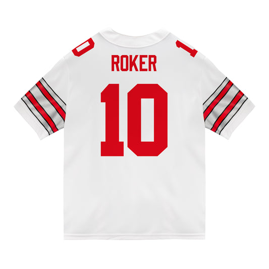 Ohio State Buckeyes Nike #10 Leroy Roker Student Athlete White Football Jersey
