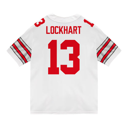 Ohio State Buckeyes Nike #13 Miles Lockhart Student Athlete White Football Jersey