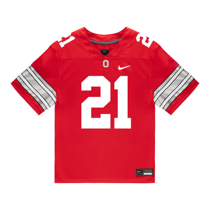 Ohio State Buckeyes Nike #21 Brenten Jones Student Athlete Scarlet Football Jersey