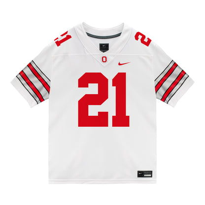 Ohio State Buckeyes Nike #21 Brenten Jones Student Athlete White Football Jersey