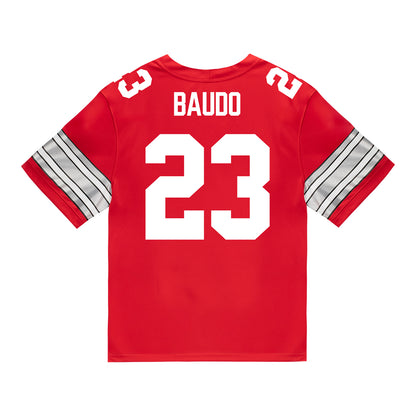 Ohio State Buckeyes Nike #23 Nolan Baudo Student Athlete Scarlet Football Jersey
