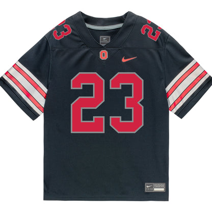 Ohio State Buckeyes Nike #23 Nathan Baudo Student Athlete Black Football Jersey