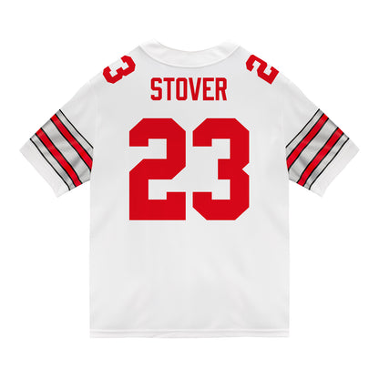 Ohio State Buckeyes Nike #23 Garrett Stover Student Athlete White Football Jersey