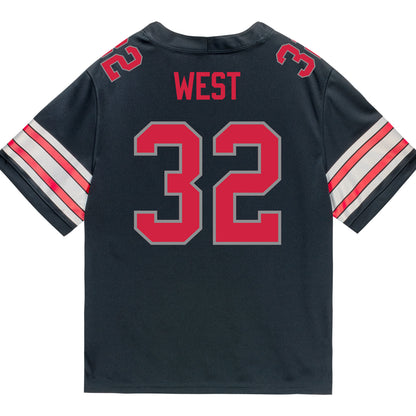 Ohio State Buckeyes Nike #32 Isaiah West Student Athlete Black Football Jersey