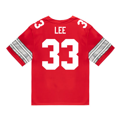 Ohio State Buckeyes Nike #33 Eli Lee Student Athlete Scarlet Football Jersey