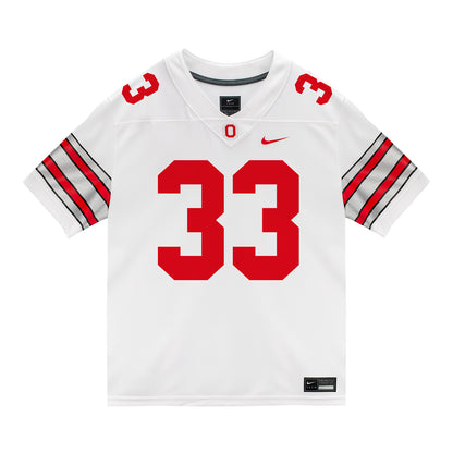 Ohio State Buckeyes Nike #33 Eli Lee Student Athlete White Football Jersey
