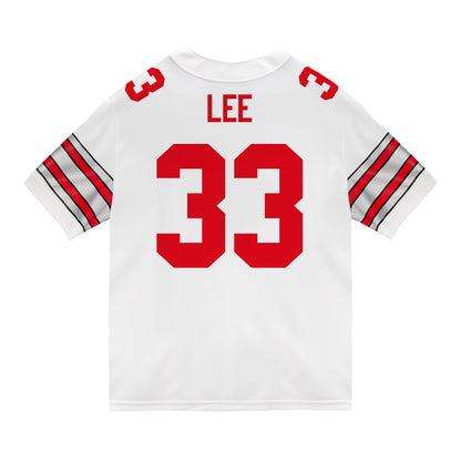 Ohio State Buckeyes Nike #33 Eli Lee Student Athlete White Football Jersey