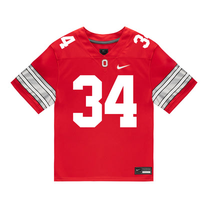 Ohio State Buckeyes Nike #34 Brennen Schramm Student Athlete Scarlet Football Jersey