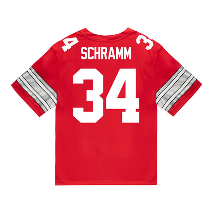 Ohio State Buckeyes Nike #34 Brennen Schramm Student Athlete Scarlet Football Jersey