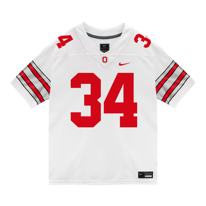 Ohio State Buckeyes Nike #34 Brennen Schramm Student Athlete White Football Jersey