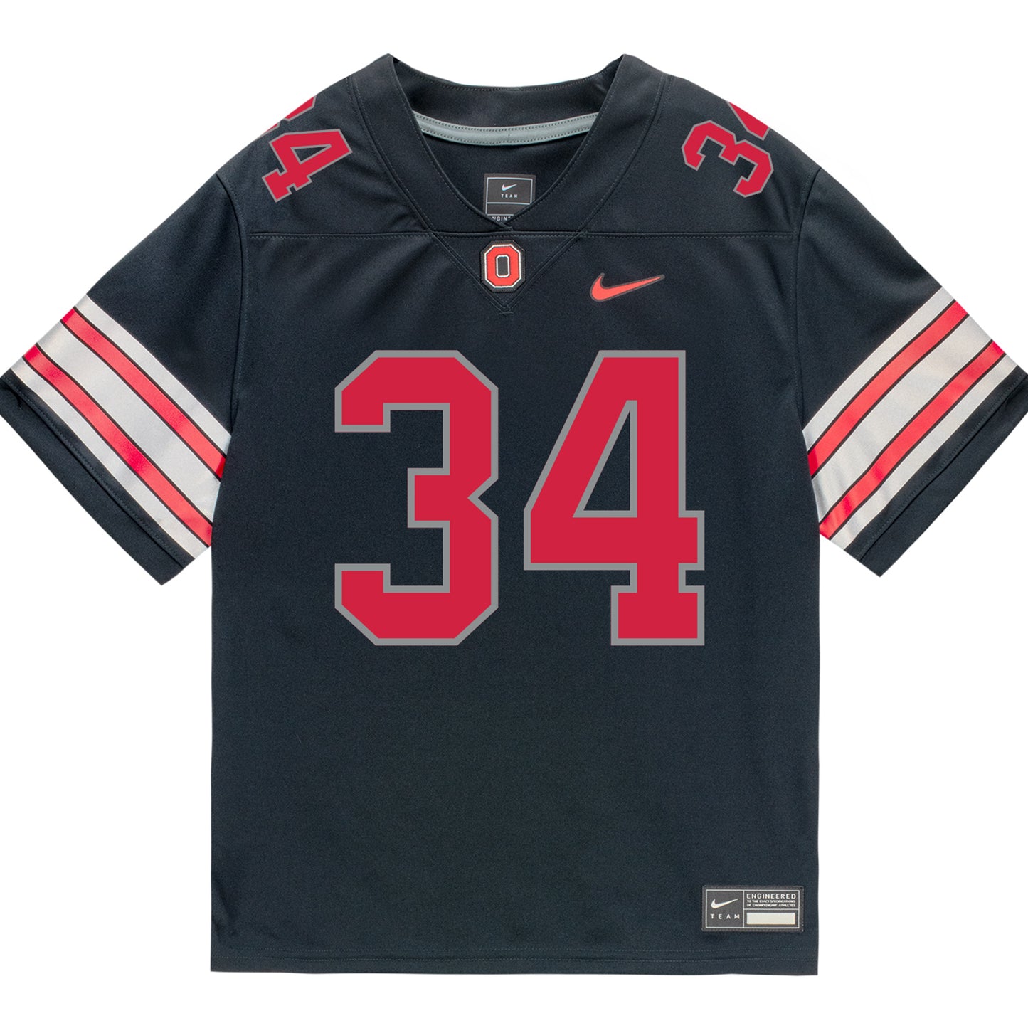 Ohio State Buckeyes Nike #34 Brennen Schramm Student Athlete Black Football Jersey