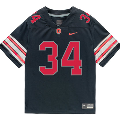 Ohio State Buckeyes Nike #34 Brennen Schramm Student Athlete Black Football Jersey