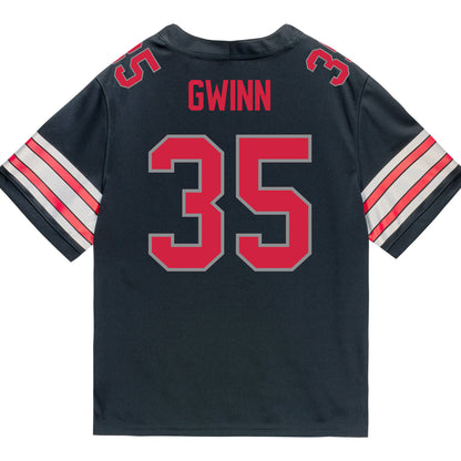 Ohio State Buckeyes Nike #35 Jaystin Gwinn Student Athlete Black Football Jersey