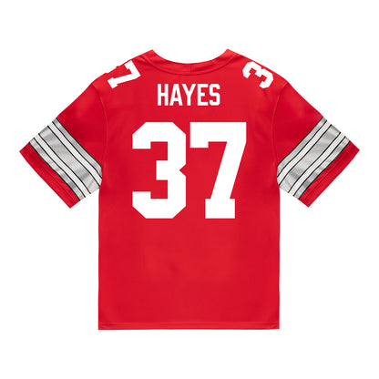 Ohio State Buckeyes Nike #37 Zach Hayes Student Athlete Scarlet Football Jersey