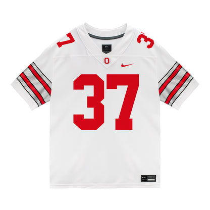 Ohio State Buckeyes Nike #37 Zach Hayes Student Athlete White Football Jersey
