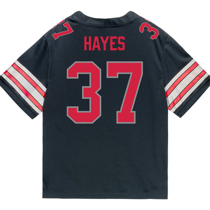 Ohio State Buckeyes Nike #37 Zach Hayes Student Athlete Black Football Jersey
