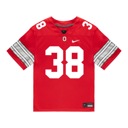 Ohio State Buckeyes Nike #38 Eli Riggs Student Athlete Scarlet Football Jersey