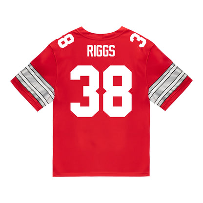 Ohio State Buckeyes Nike #38 Eli Riggs Student Athlete Scarlet Football Jersey