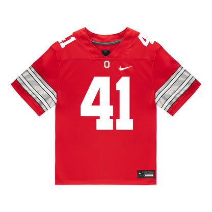 Ohio State Buckeyes Nike #41 Braxton Rembert Student Athlete Scarlet Football Jersey