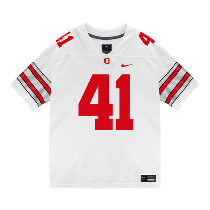 Ohio State Buckeyes Nike #41 Braxton Rembert Student Athlete White Football Jersey