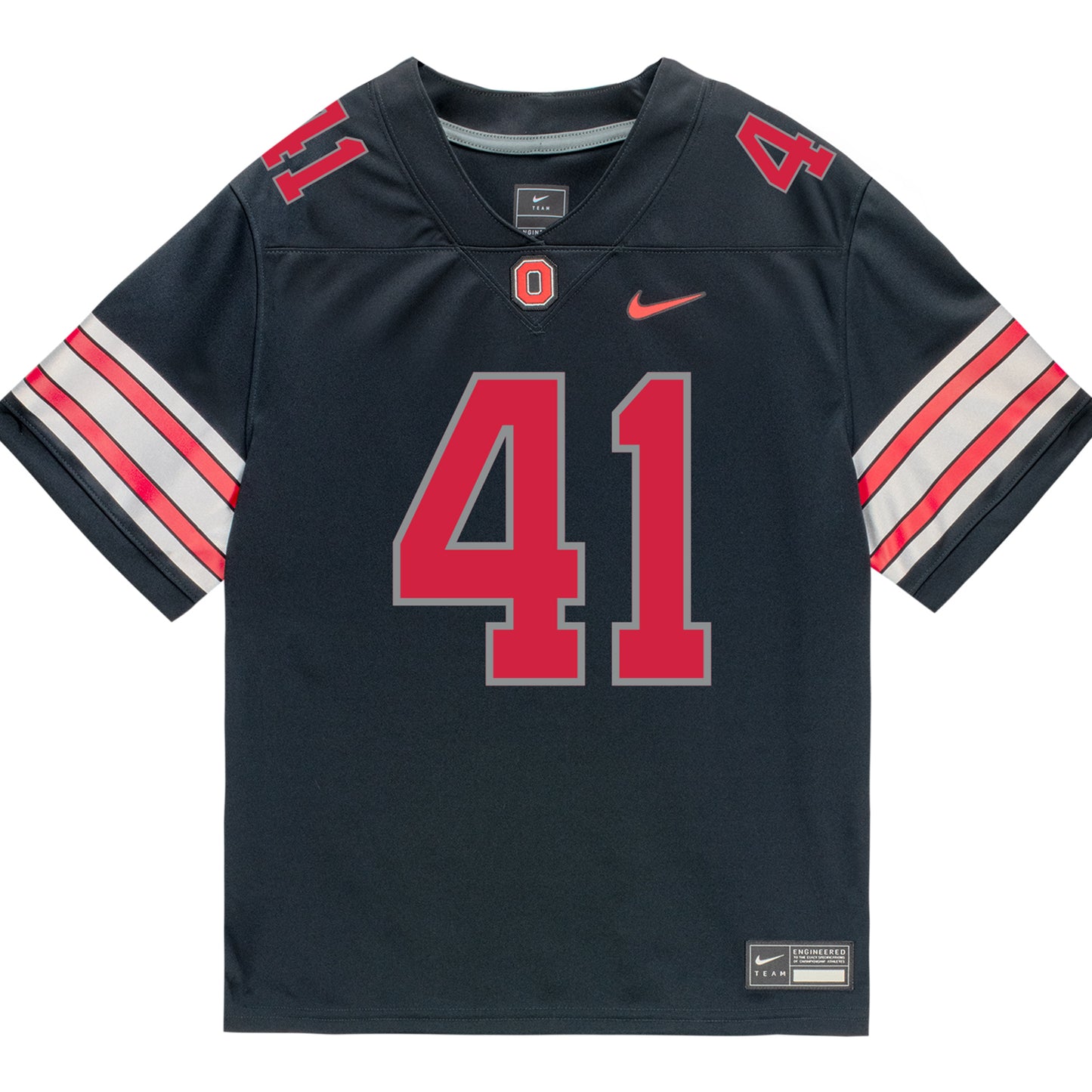 Ohio State Buckeyes Nike #41 Braxton Rembert Student Athlete Black Football Jersey