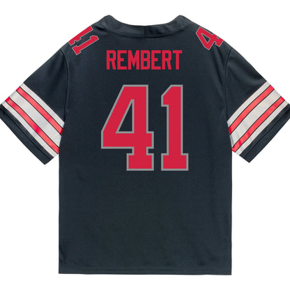 Ohio State Buckeyes Nike #41 Braxton Rembert Student Athlete Black Football Jersey