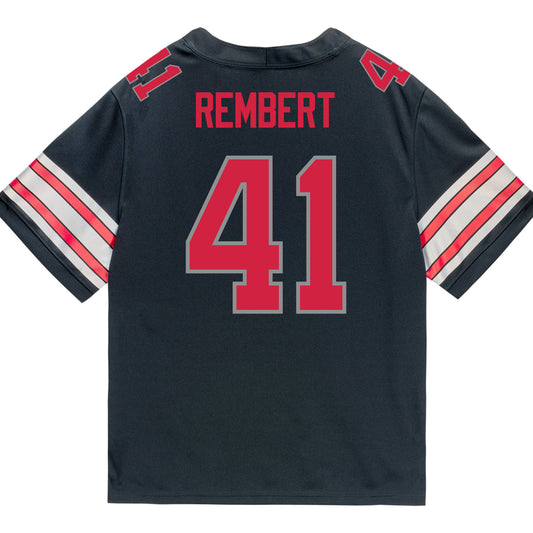 Ohio State Buckeyes Nike #41 Braxton Rembert Student Athlete Black Football Jersey