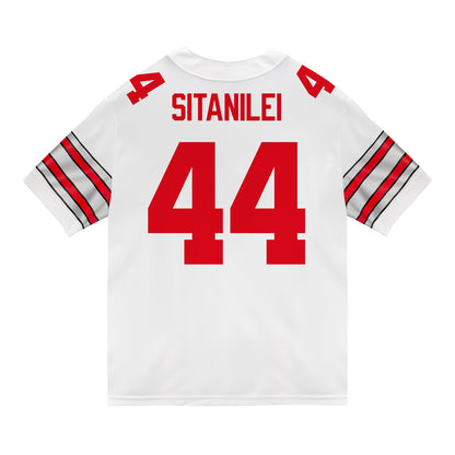 Ohio State Buckeyes Nike #44 Epi Sitanilei Student Athlete White Football Jersey