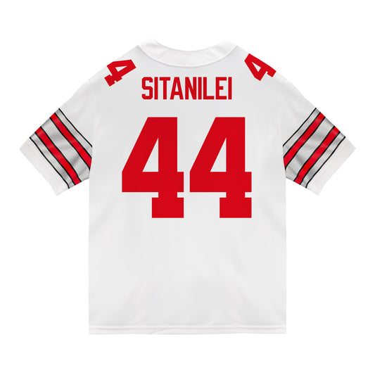 Ohio State Buckeyes Nike #44 Epi Sitanilei Student Athlete White Football Jersey