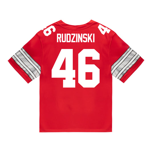Ohio State Buckeyes Nike #46 Ryan Rudzinski Student Athlete Scarlet Football Jersey