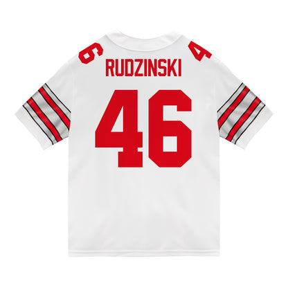 Ohio State Buckeyes Nike #46 Ryan Rudzinski Student Athlete White Football Jersey