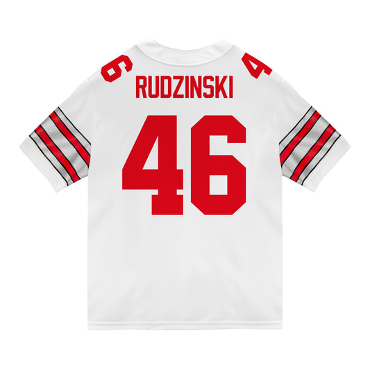 Ohio State Buckeyes Nike #46 Ryan Rudzinski Student Athlete White Football Jersey