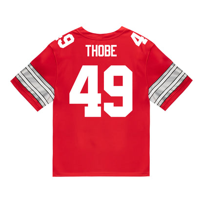 Ohio State Buckeyes Nike #49 Gavin Thobe Student Athlete Scarlet Football Jersey