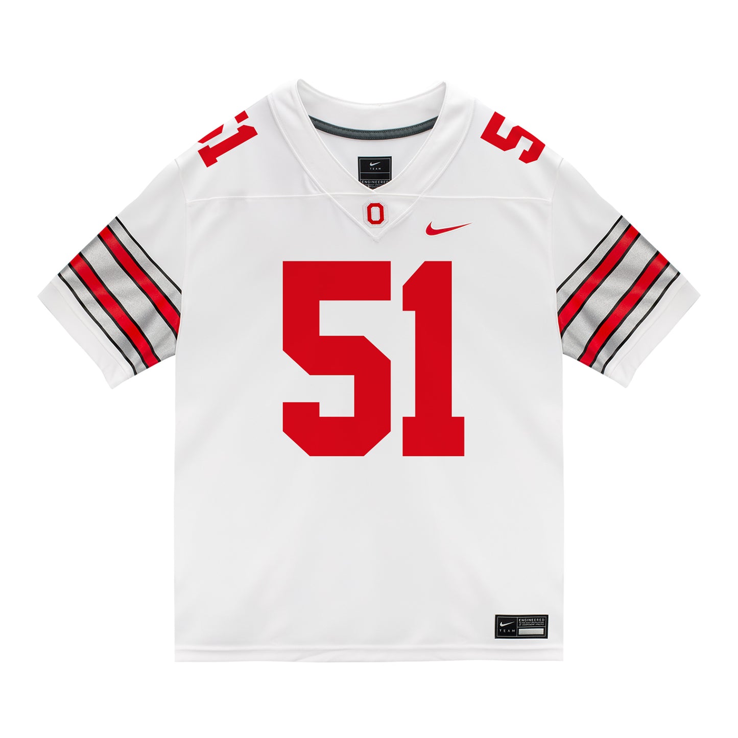 Ohio State Buckeyes Nike #51 Luke Montgomery Student Athlete White Football Jersey