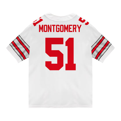 Ohio State Buckeyes Nike #51 Luke Montgomery Student Athlete White Football Jersey