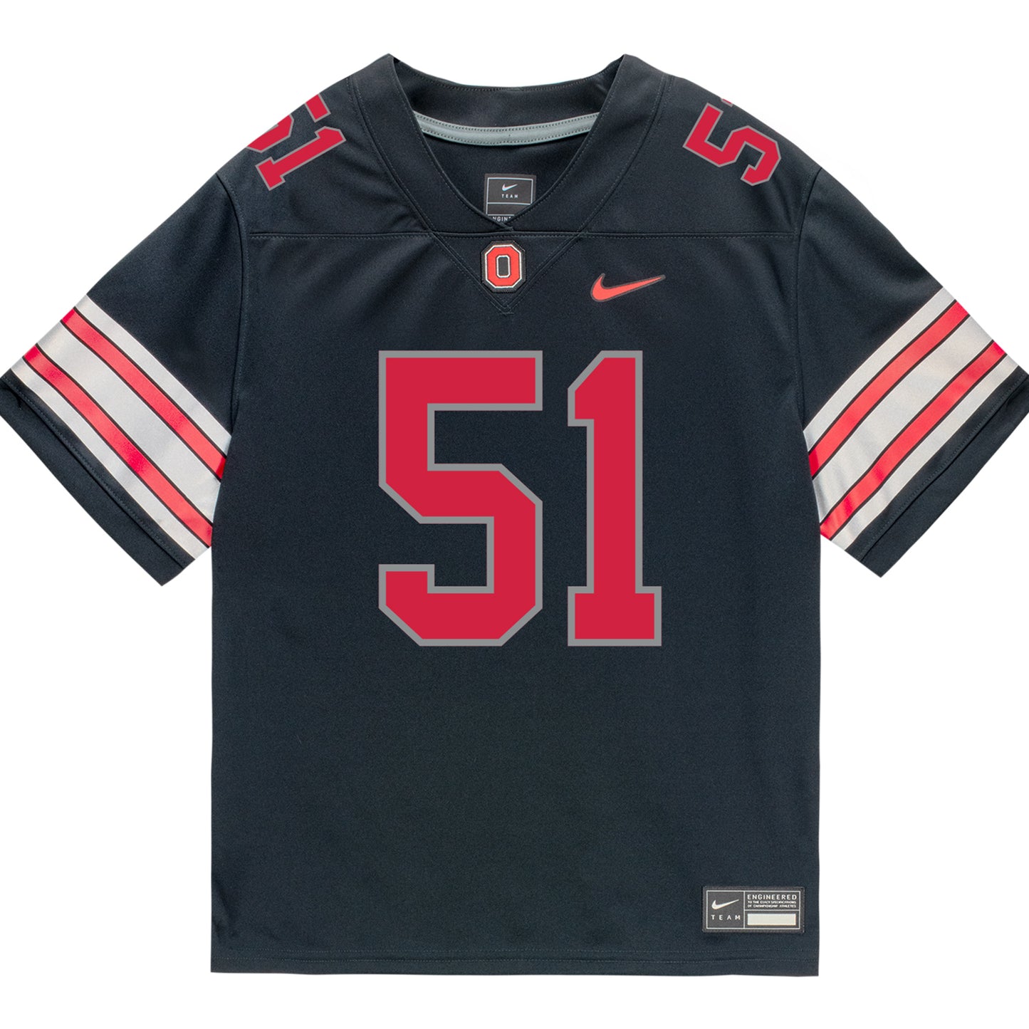 Ohio State Buckeyes Nike #51 Luke Montgomery Student Athlete Black Football Jersey
