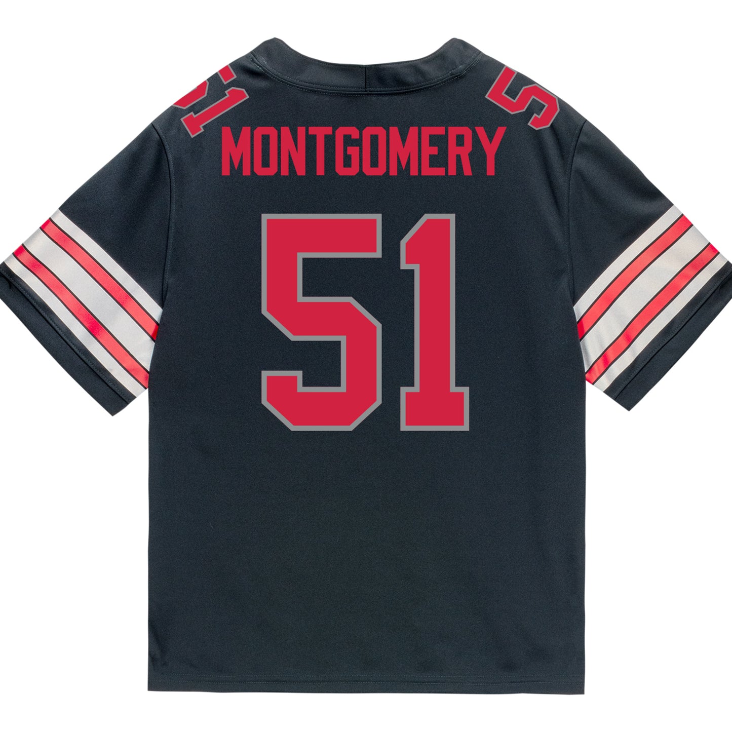 Ohio State Buckeyes Nike #51 Luke Montgomery Student Athlete Black Football Jersey
