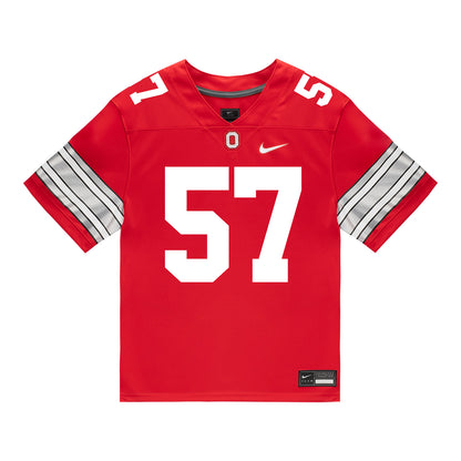 Ohio State Buckeyes Nike #57 Ian Gecse Student Athlete Scarlet Football Jersey