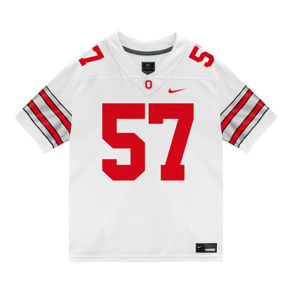Ohio State Buckeyes Nike #57 Ian Gecse Student Athlete White Football Jersey