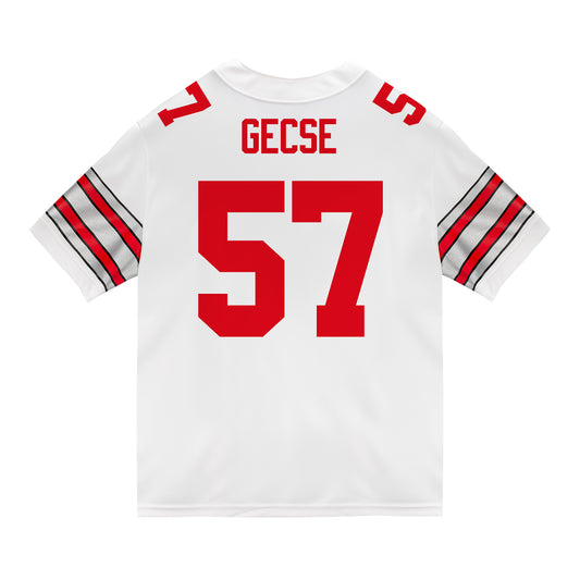 Ohio State Buckeyes Nike #57 Ian Gecse Student Athlete White Football Jersey