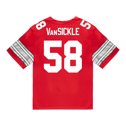 Ohio State Buckeyes Nike #58 Gabe VanSickle Student Athlete Scarlet Football Jersey
