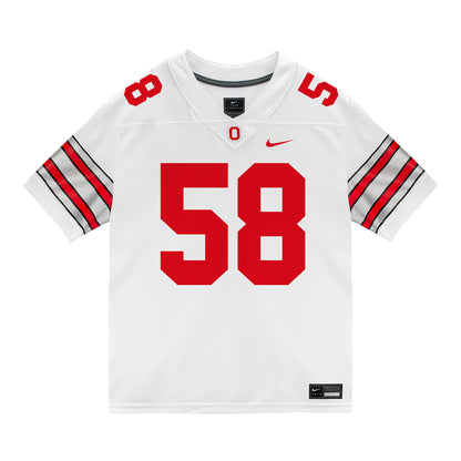 Ohio State Buckeyes Nike #58 Gabe VanSickle Student Athlete White Football Jersey