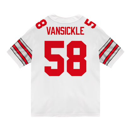 Ohio State Buckeyes Nike #58 Gabe VanSickle Student Athlete White Football Jersey