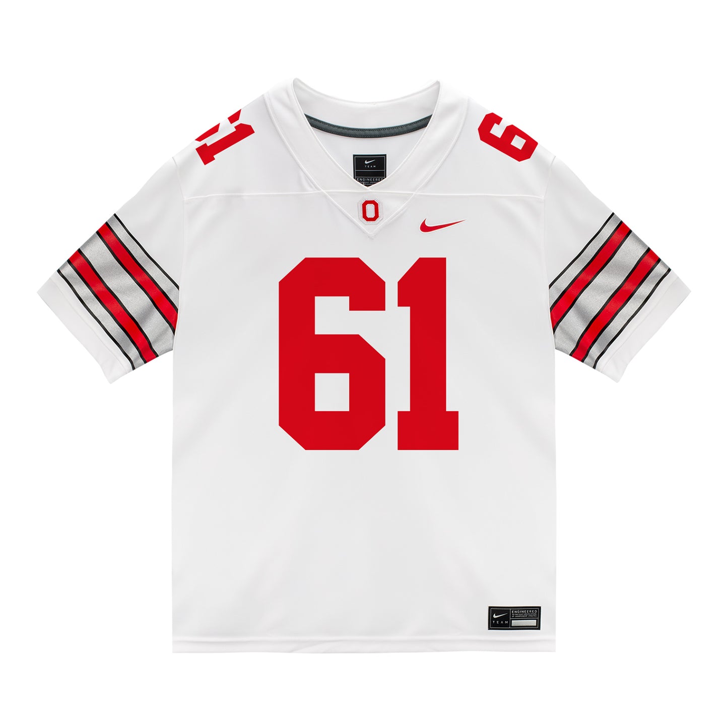 Ohio State Buckeyes Nike #61 Landon Beal Student Athlete White Football Jersey