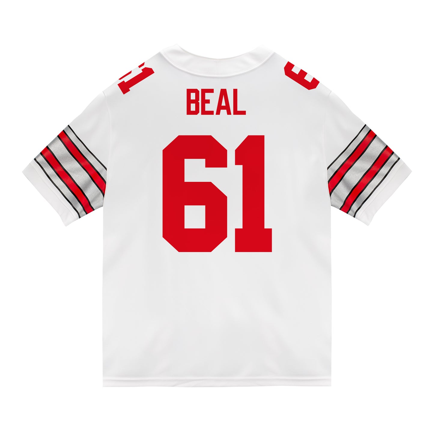 Ohio State Buckeyes Nike #61 Landon Beal Student Athlete White Football Jersey