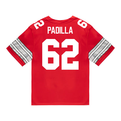 Ohio State Buckeyes Nike #62 Josh Padilla Student Athlete Scarlet Football Jersey