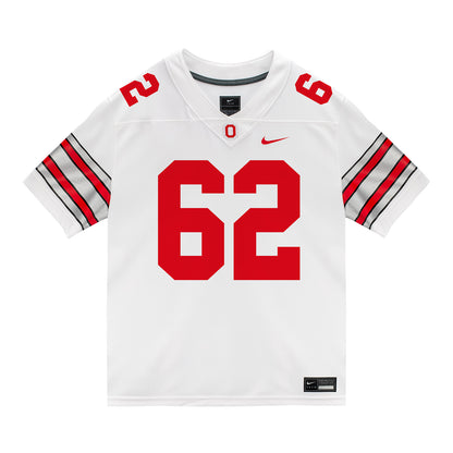 Ohio State Buckeyes Nike #62 Josh Padilla Student Athlete White Football Jersey
