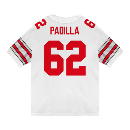 Ohio State Buckeyes Nike #62 Josh Padilla Student Athlete White Football Jersey