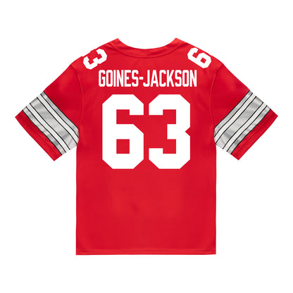 Ohio State Buckeyes Nike #63 Julian Goines-Jackson Student Athlete Scarlet Football Jersey