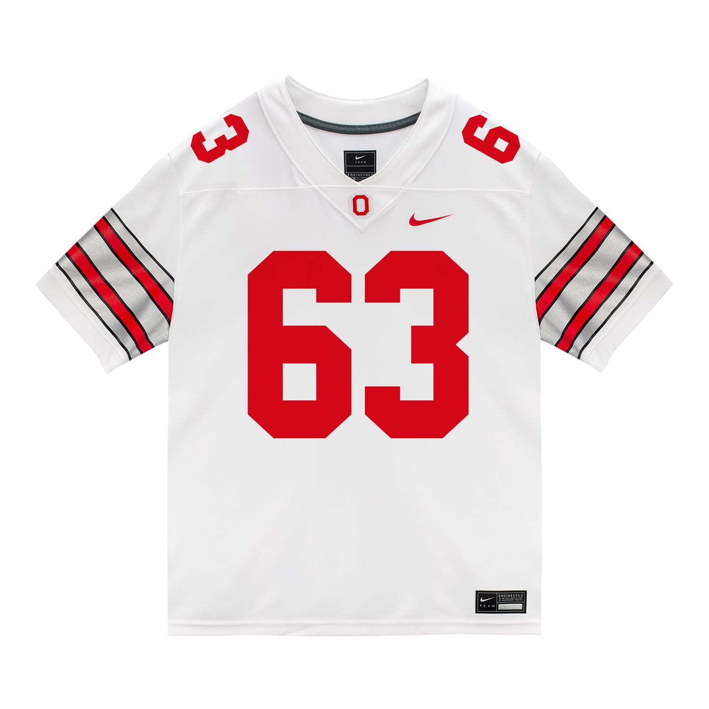 Ohio State Buckeyes Nike #63 Julian Goines-Jackson Student Athlete White Football Jersey
